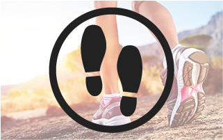 TRACK STEPS, DISTANCE, CALORIES + DURATION