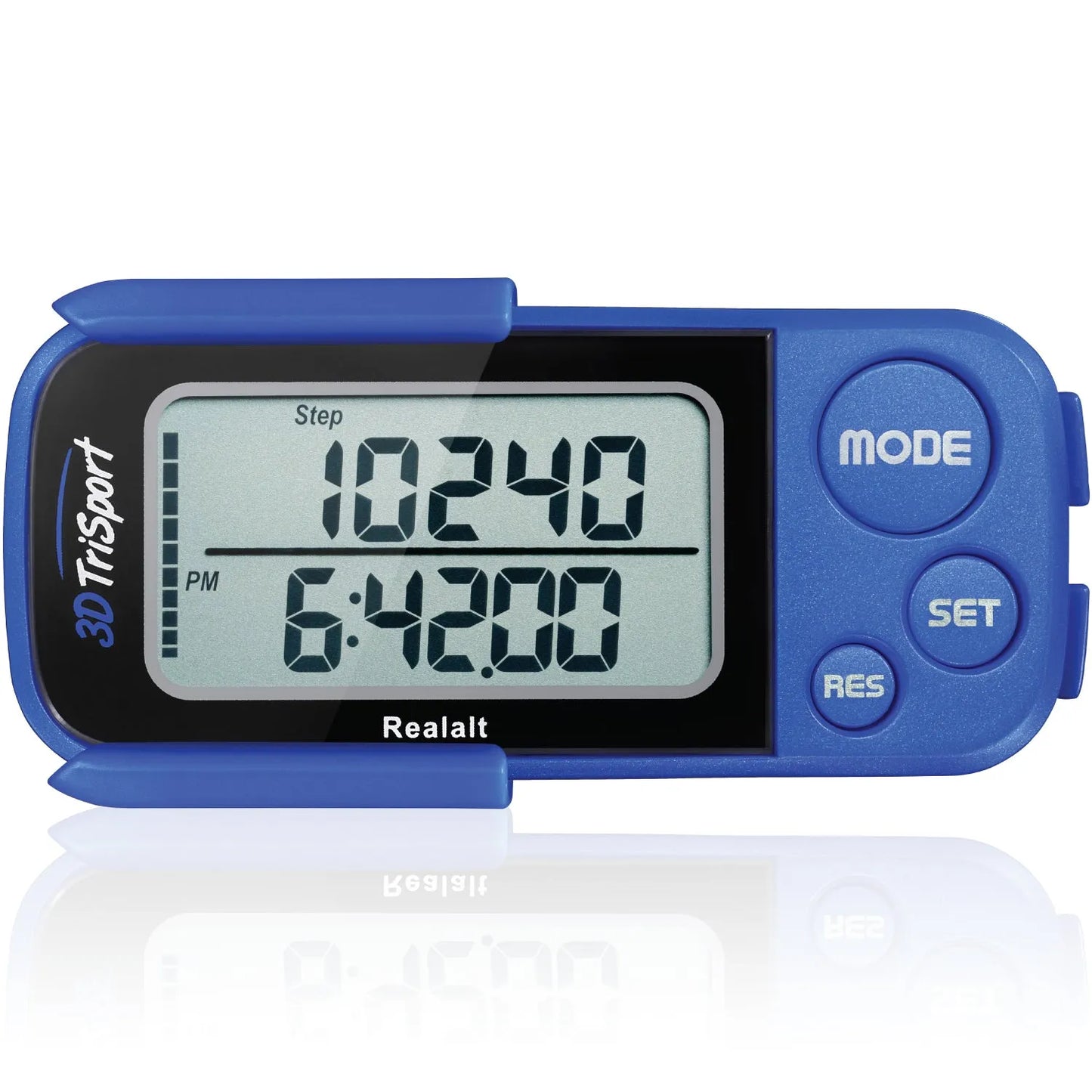 3DTriSport Pedometer for Walking with Clip and Lanyard